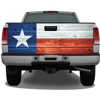 Texas Flag Distressed Wood Truck Tailgate Wrap Vinyl Graphic Decal