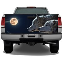 Wolves Moon Night Scene Tailgate Wrap Vinyl Graphic Decal