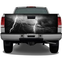 Lightning Storm Black Sky Tailgate Wrap Vinyl Graphic Decal