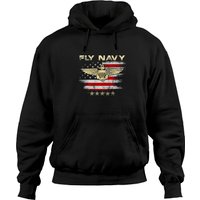 Fly Navy Hoodies Classic Naval Officer Pilot Wings Hoodies