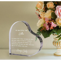 Grateful For You Personalized Heart Keepsake