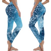 Blue Ocean Waves And Foam Leggings
