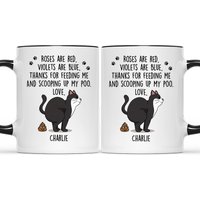 Thanks For Scooping Up My Poo - Cat Personalized Custom Accent Mug