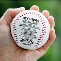 From Grandpa To Grandson Baseball Gift With Love Message From Grandfather To Grandson For Birthday
