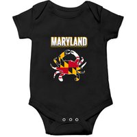 Crab Maryland Flag - Crab Maryland Flag - Onesies