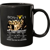 Bon Jovi 40th Anniversary 1983-2023 Signature Mugs