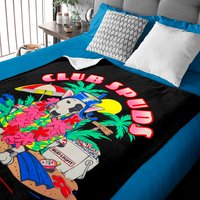 80s Club Spuds Bud Light Baby Blankets. 1986 Spuds Mackenzie