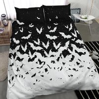 Gothic Bedding Set - Bats Duvet Cover And Decor