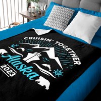 Alaska Cruise 2023 Family Friends Group Travel Matching Baby Blankets