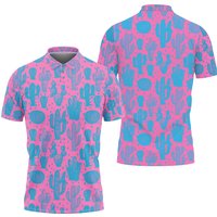 Spices Of Cactus Pink Desert Summer Polo Shirt