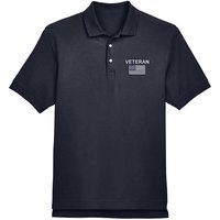 Us Veteran Polo Shirt With American Flag Embroidered Polo Shirts