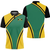 Jamaica Polo, Yellow And Black, Polo, Graphic Shirt,