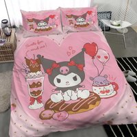 3d Printed My Melody And Kuromi Bedding Duvet Cover Set