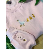 Marching Ducks Embroidered Sweatshirt | Duck Sweatshirt | Cute Duck Sweater