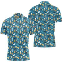 Gopory Beer Golf Hawaiian Polo Shirts