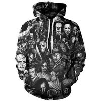 3d Hoodie Unisex Horror Character Hoodie Halloween Movie Scream Freddy Jason And More