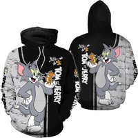 Tom And Jerry Hoodie, Tom & Jerry Cartoon 3d Hoodie