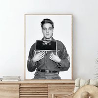 Elvis Presley Mugshot Wall Art Poster