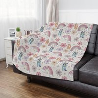 Boho Blueydad And Bingo Minky Blanket, Blue Dog Blanket