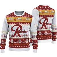 Rainier Beer Ugly Knitted Christmas 3d Sweater