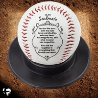 Soulmate Gift Motivation Quote Printed Baseballs