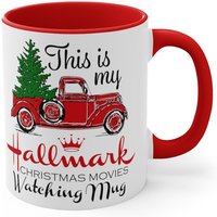 Hallmark Christmas Movie Watching Accent Coffee Mug