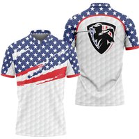 Golf Texture Usa Golf Polo Shirt