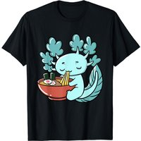 Cute Kawaii Anime Axolotl Japanese Ramen Noodles T-shirt