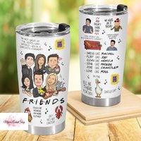 Friends Tumbler, Friends Insulated Tumbler, Friends Series Tumbler, Friends Tumbler With Straw, Tv Show Series Tumbler