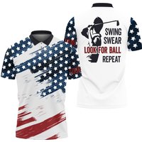 American Flag Apparel Swing Swear Look For Ball Repeat Polo Shirt