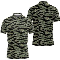 Jungle Tiger Stripe Camo Performance Golf Polo