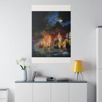 The Burning Ships Canvas