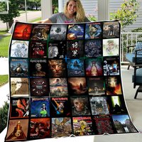 Rock Band Music Album Covers Fleece Blanket