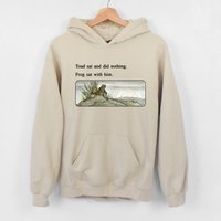 Frog And Toad Hoodie, Meme Cottagecore Aesthetic, Gift For Friend