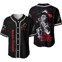 Freddy Krueger Horror Movie Baseball Jersey