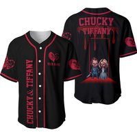 Personalized Chucky & Tiffany Horror Dolls Couple Baseball Jerseys