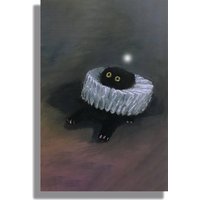 Vanessa Stockard Black Cat Is Sinking Canvas