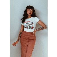 Monster Lover Fitted Tshirt In Ivory Size S,m,l,xl,2xl,3xl Vintage Inspired By Mischief Made