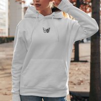 Butterfly Flower Embroidered Hoodie