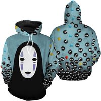 Faceless No Face Spirited Away Halloween 3d Hoodie