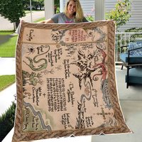 Ring Lord Blanket Vintage Thror's Classic Map Blanket