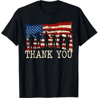 American Flag Thank You Veterans Proud Veteran T-shirt