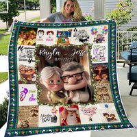 Personalized Carl And Ellie Couple Fleece Blanket