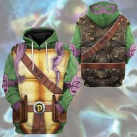 Halloween Costume Ninja Turtle 3d Shirt, Donatello Turtle 3d Hoodie