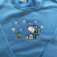 Embroidered Christmas Snoopy Hoodie