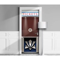 Cinema Ticket Booth Self-adhesive Door Cover Sticker