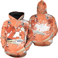 Orange Number 23 Drip Shoes Sneaker Shirt Match Crimson Bliss 5s Tee