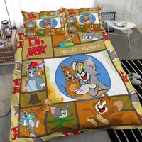 3d Printed Custom Name Tom And Jerry Bedding Duvet