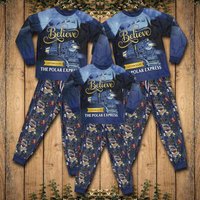Personalized Family Christmas On Polar Express Pajama Set