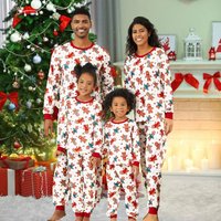 Gingerbread Christmas Matching Family Pajamas Set